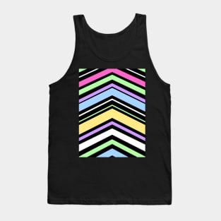 Pastel and Black Chevron Stripes Tank Top